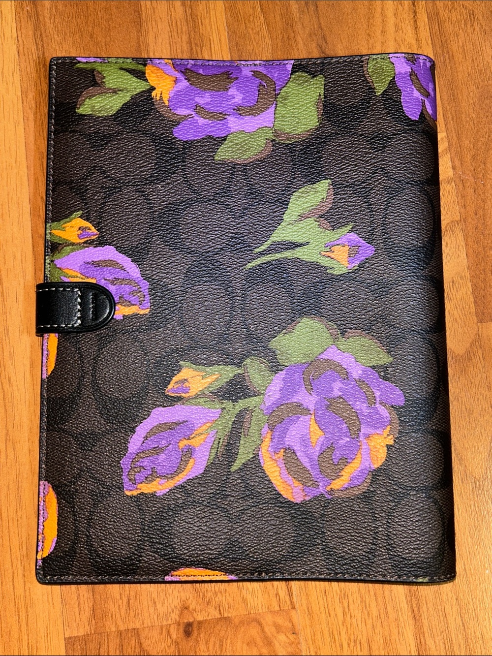 NWOT Coach Logo Floral Monogram Canvas Organizer / Book Cover - Picture 8 of 15